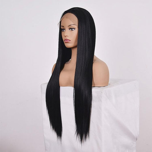 NNEIDS 14" Straight Lace Front Human Hair Wig - Style 2 No Code